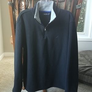 Nautica Black Fleece 1/4 Zip Pullover - Large